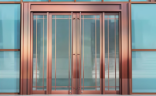 西夏玻璃地弹门