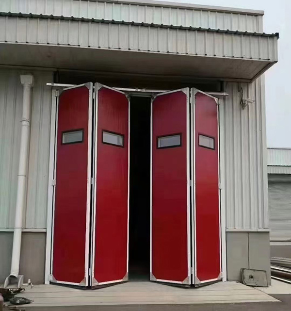 西夏工业折叠门在大型装配车间出入口的应用实例